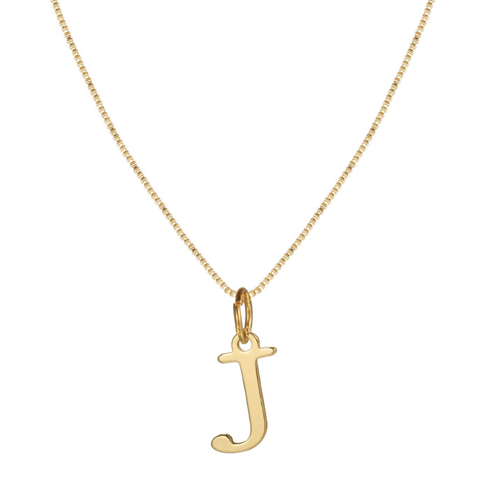 Charlene 14k Minimal Serif Initial Necklace
