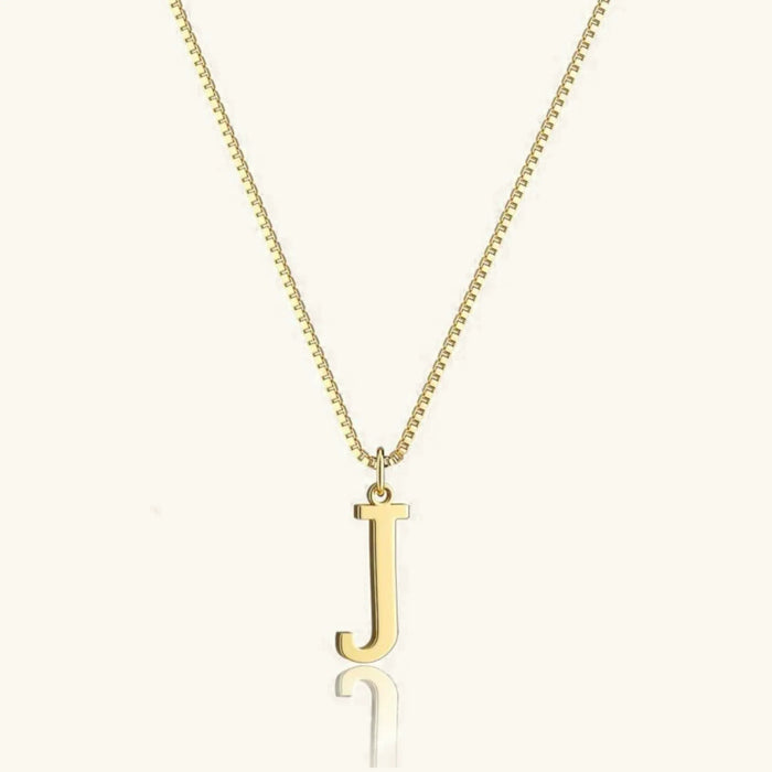 Gold Letter Initial Necklace