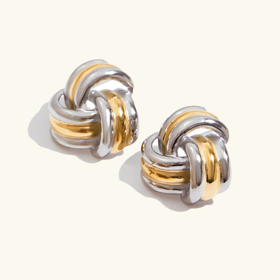 Chunky Gold Knot Earrings