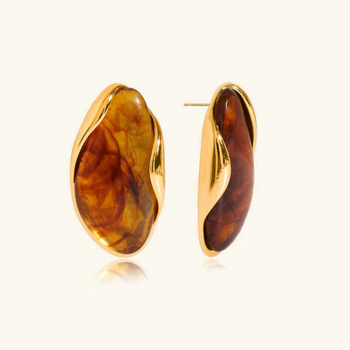 Polished Gemstone Earrings