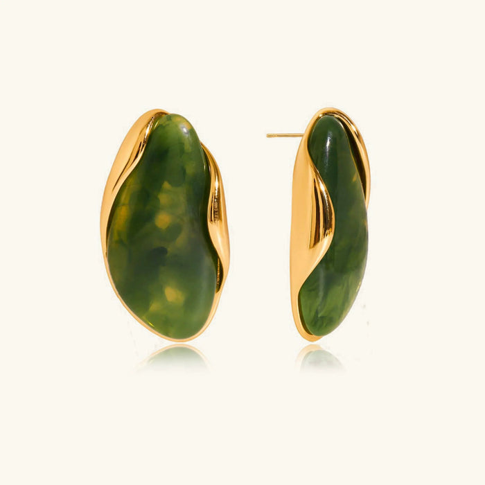 Polished Gemstone Earrings