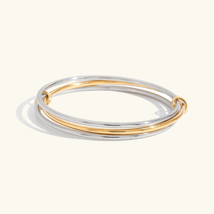 Two Tone Stacked Bracelet