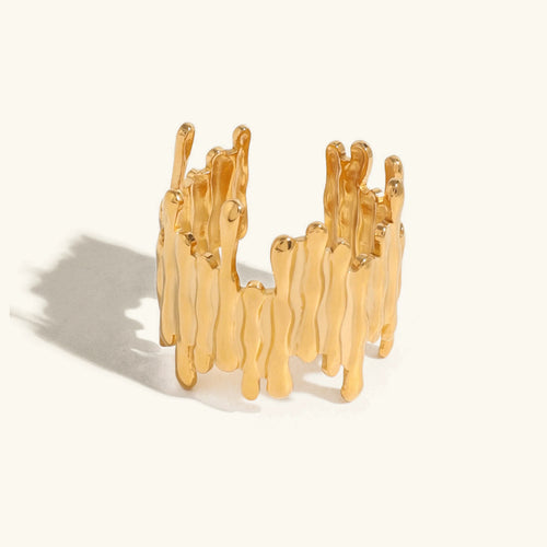 Abstract Gold Ring