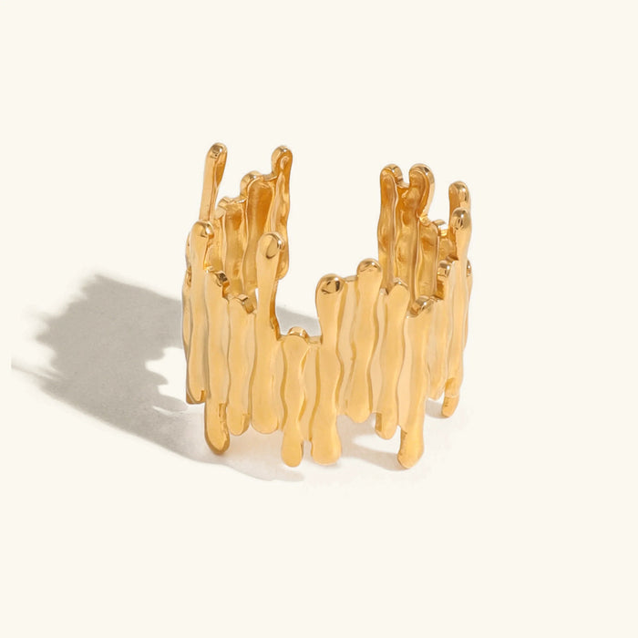Abstract Gold Ring