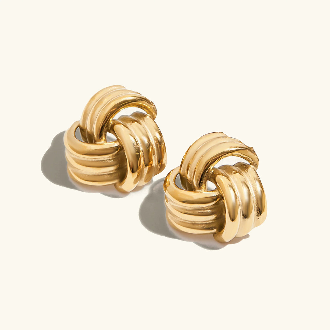 Chunky Gold Knot Earrings