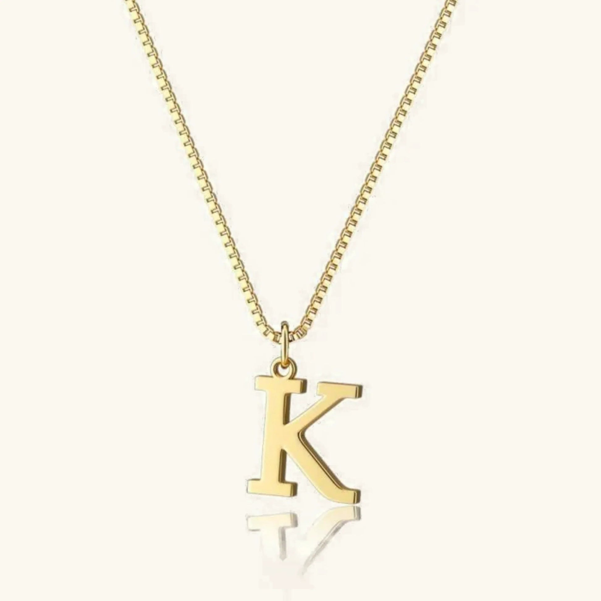 Gold Letter Initial Necklace