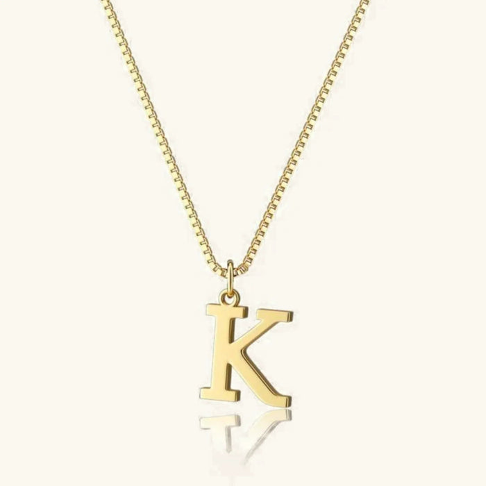 Gold Letter Initial Necklace