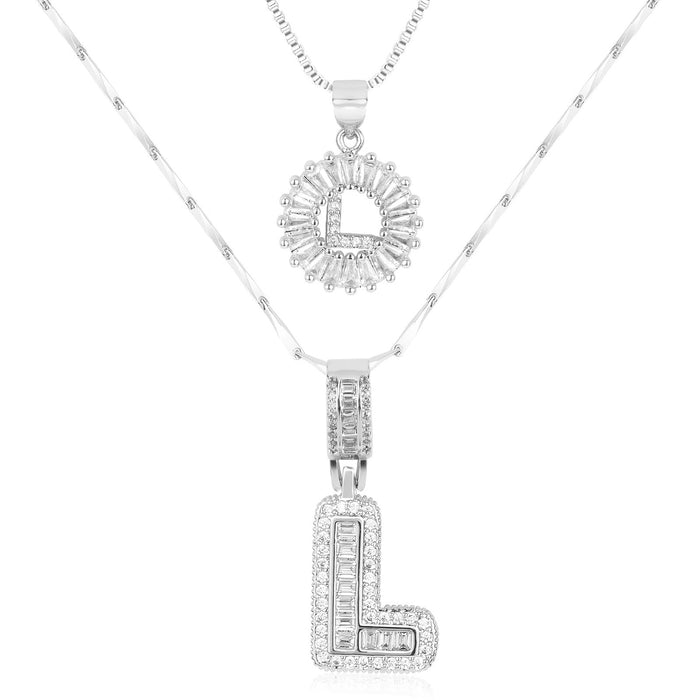 Olivia 14k Diamond Letter Initial Necklaces