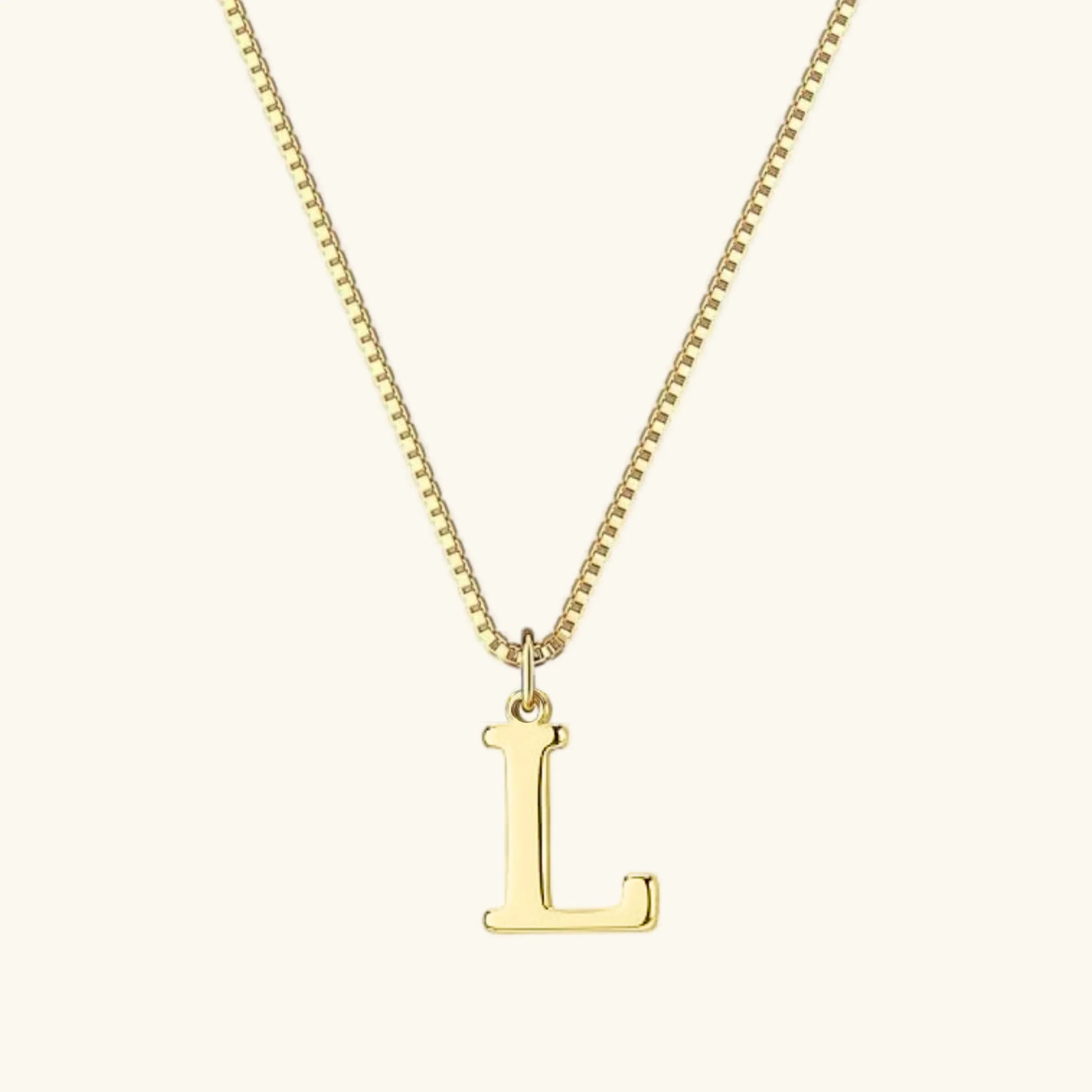 Gold Letter Initial Necklace