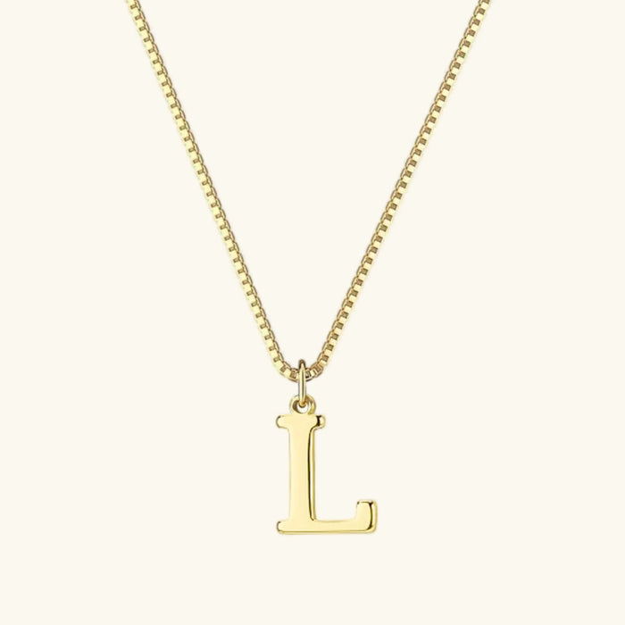 Gold Letter Initial Necklace