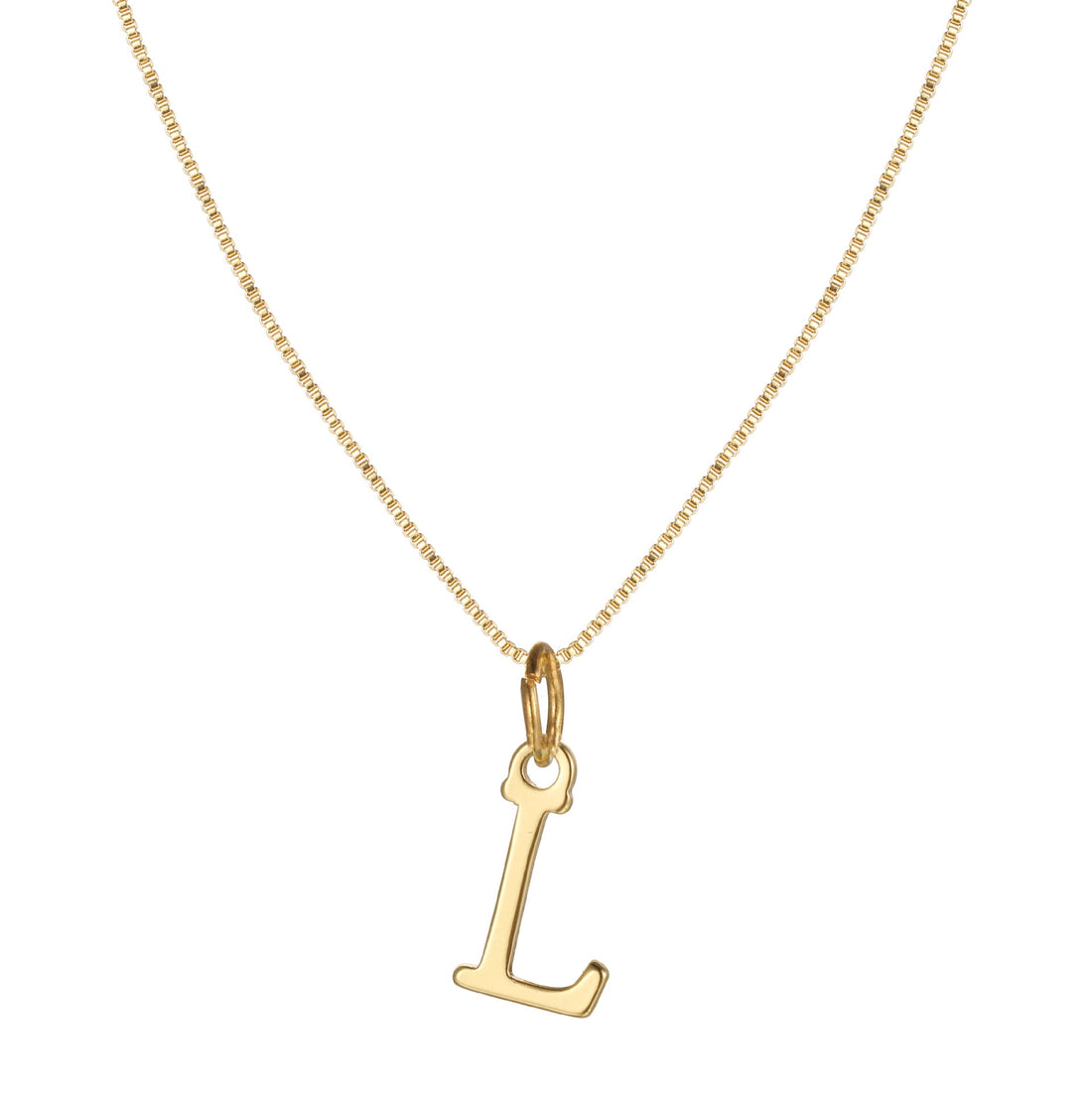 Charlene 14k Minimal Serif Initial Necklace