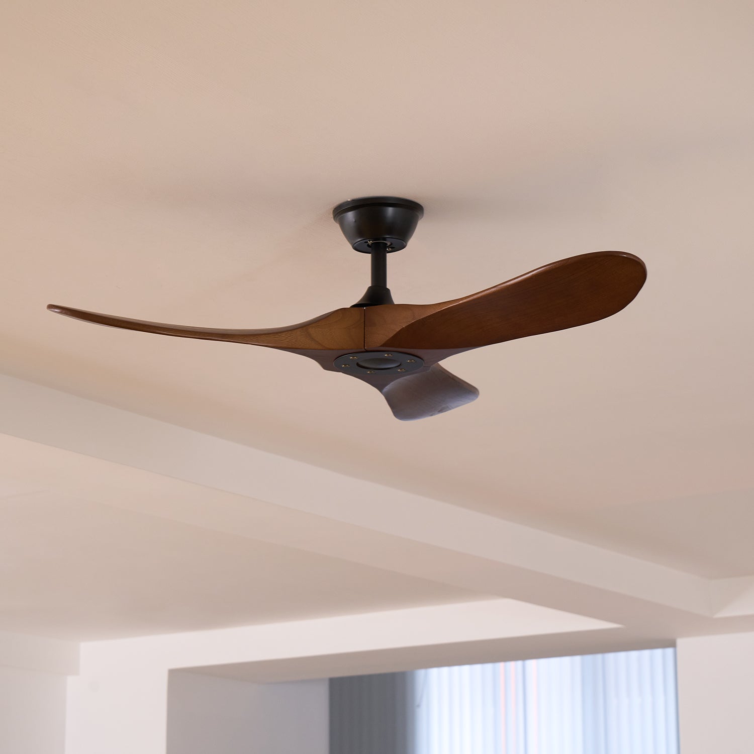 Stylish Walnut Wood Ceiling Fan with Remote Control