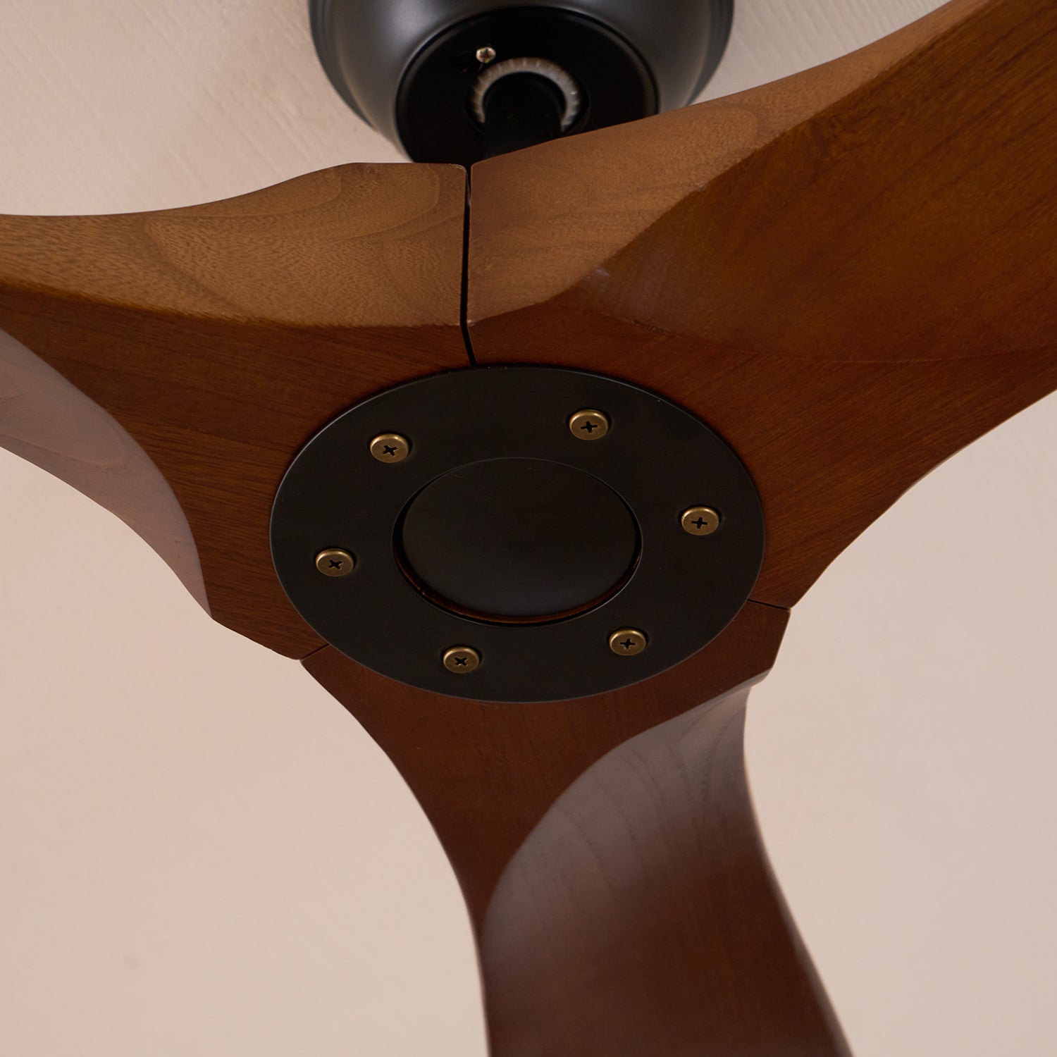 Stylish Walnut Wood Ceiling Fan with Remote Control