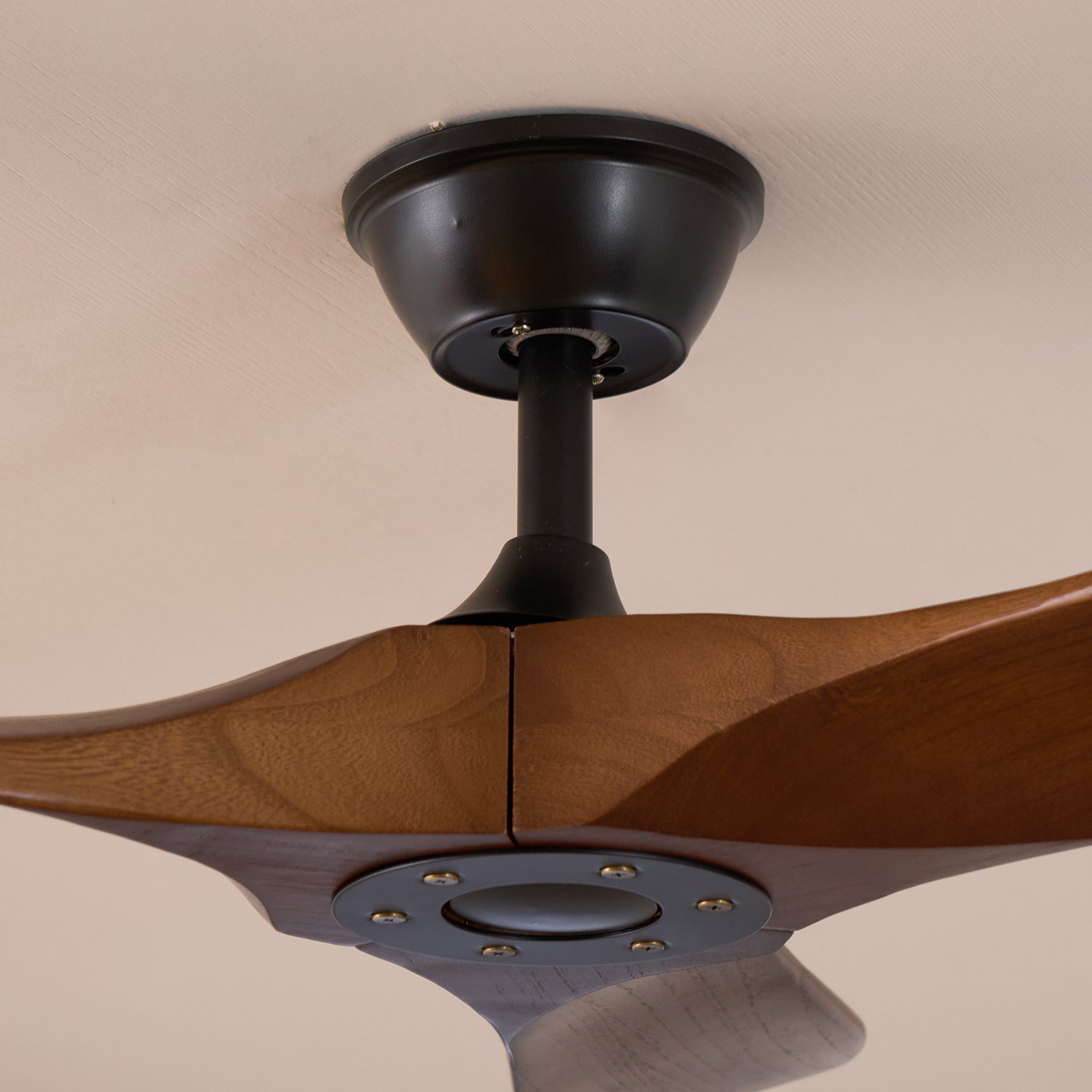 Stylish Walnut Wood Ceiling Fan with Remote Control