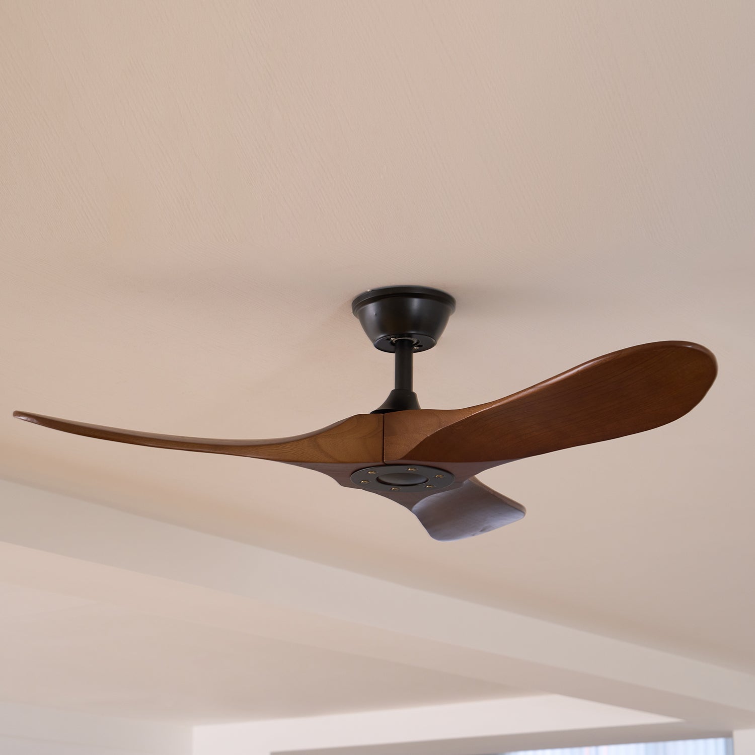 Stylish Walnut Wood Ceiling Fan with Remote Control