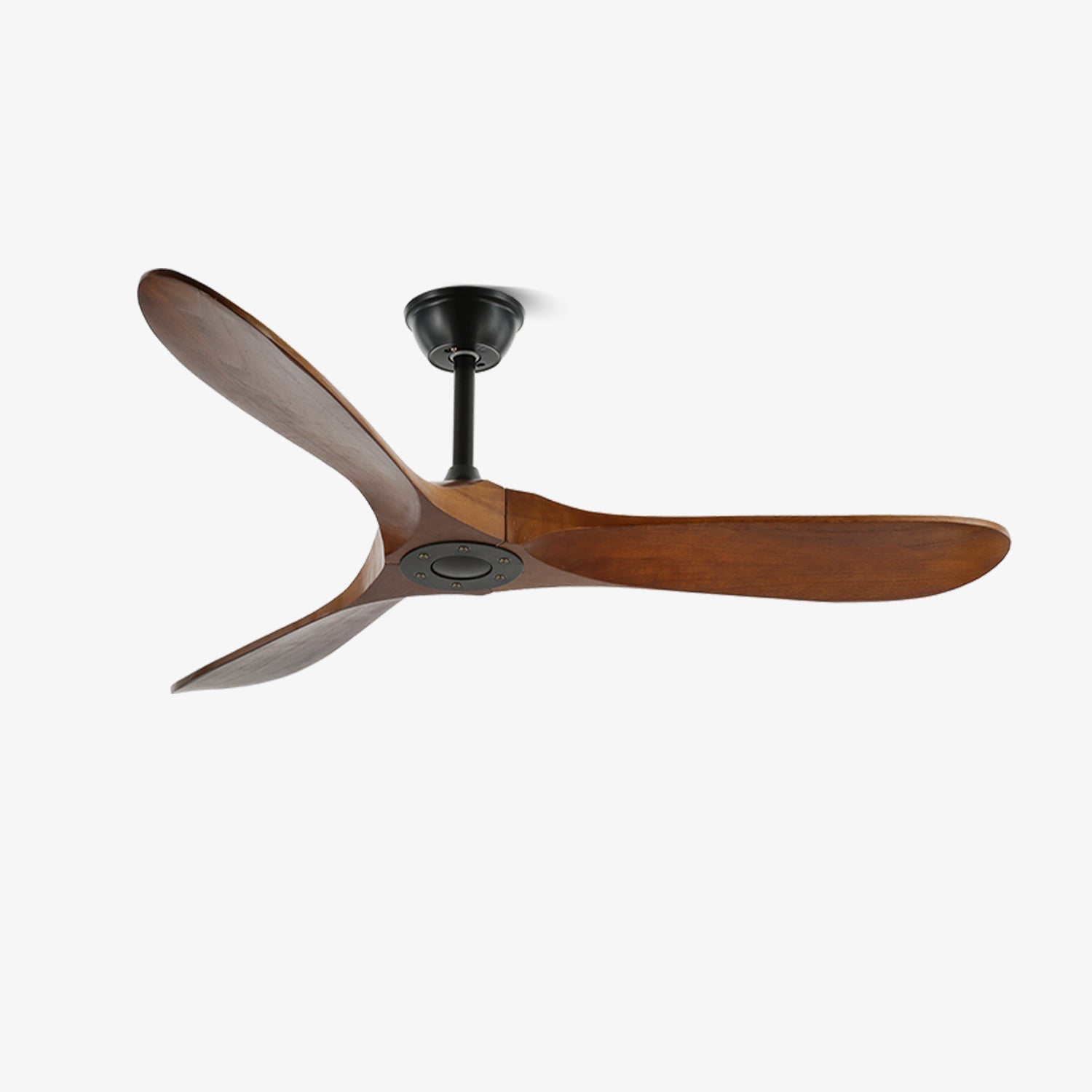 Stylish Walnut Wood Ceiling Fan with Remote Control