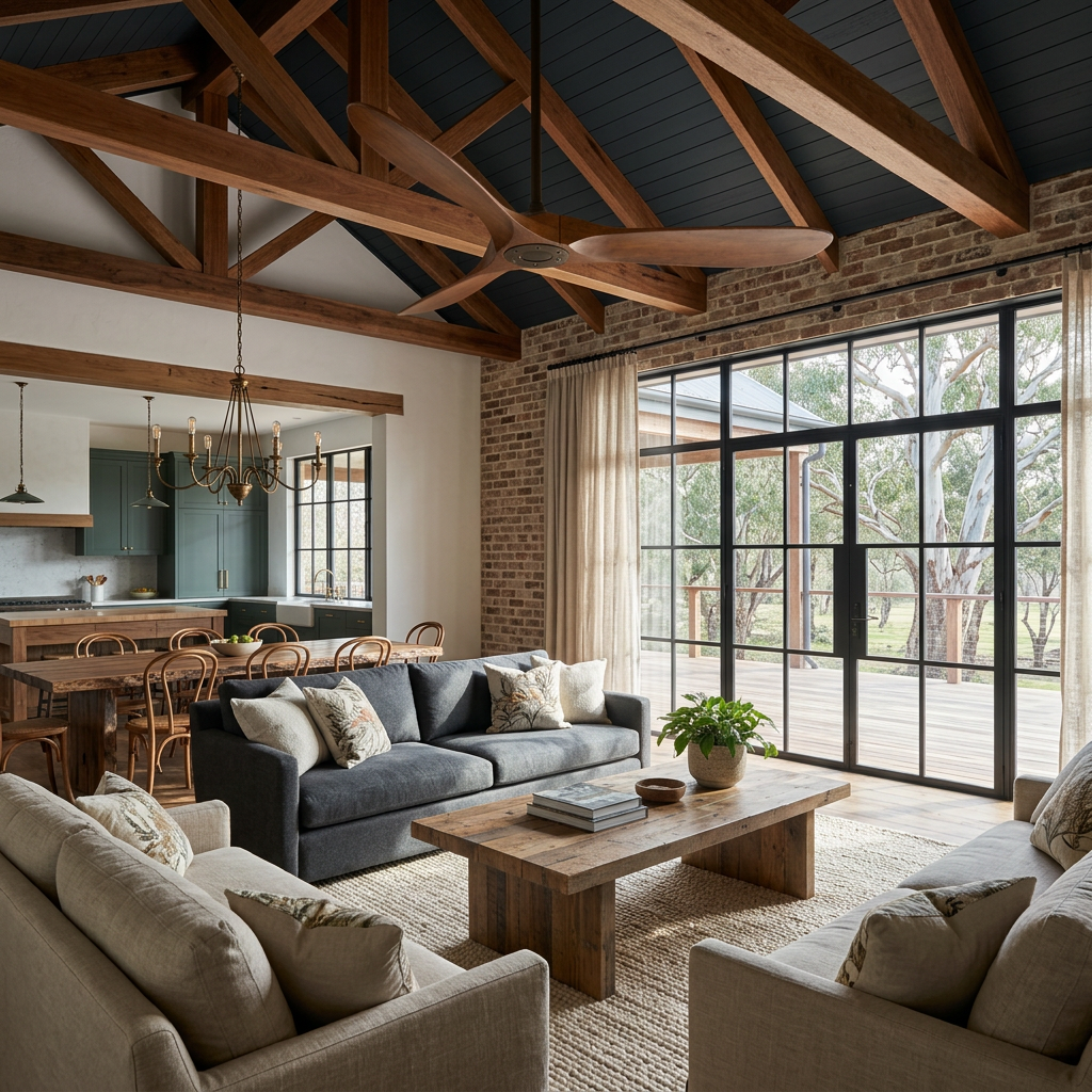 Stylish Walnut Wood Ceiling Fan with Remote Control