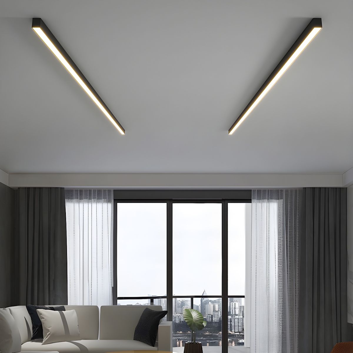 Adjustable Linear LED Flush Mount Wall Light