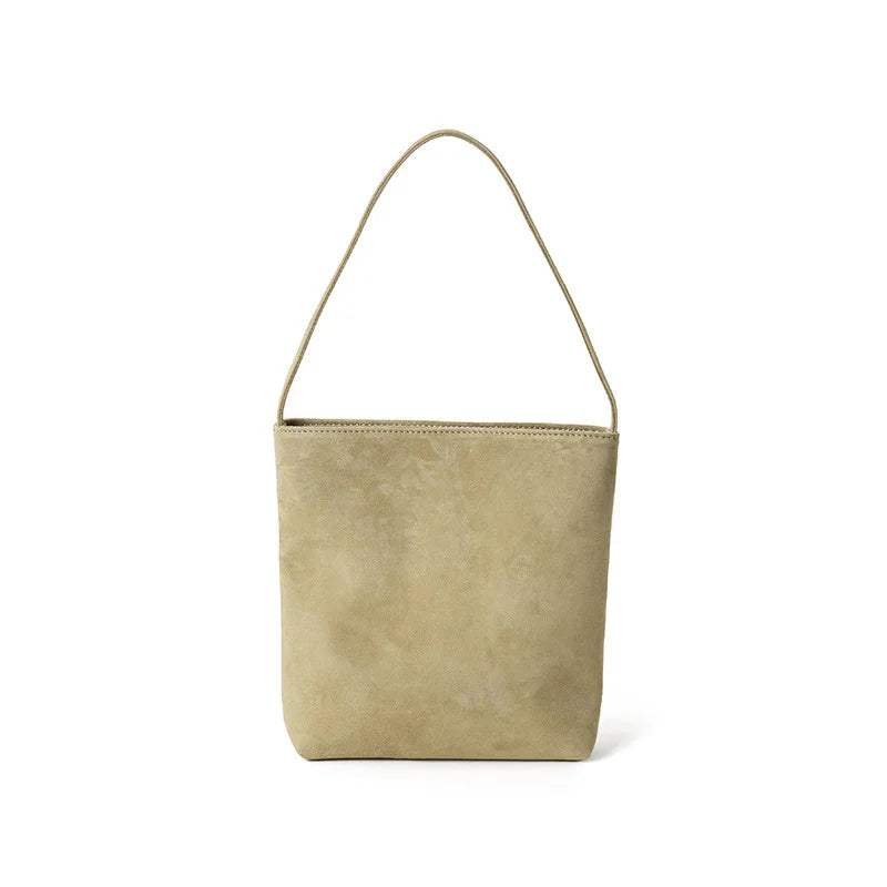 Amelia | Suede Leather Bucket Shoulder Bag-Shoulder Bag-Urban Devyne-Apricot-Urban Devyne