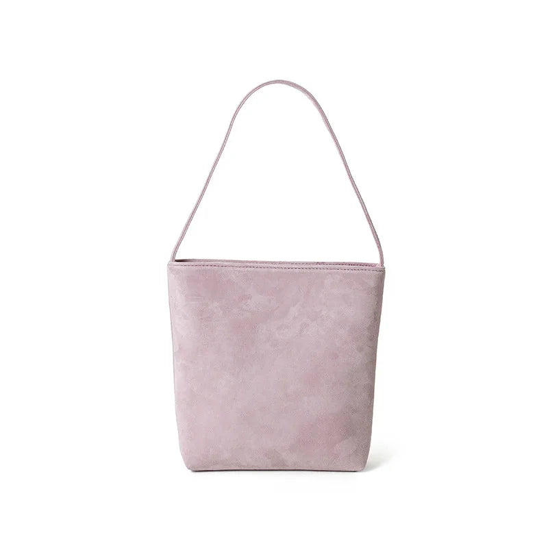Amelia | Suede Leather Bucket Shoulder Bag-Shoulder Bag-Urban Devyne-Rose Pink-Urban Devyne