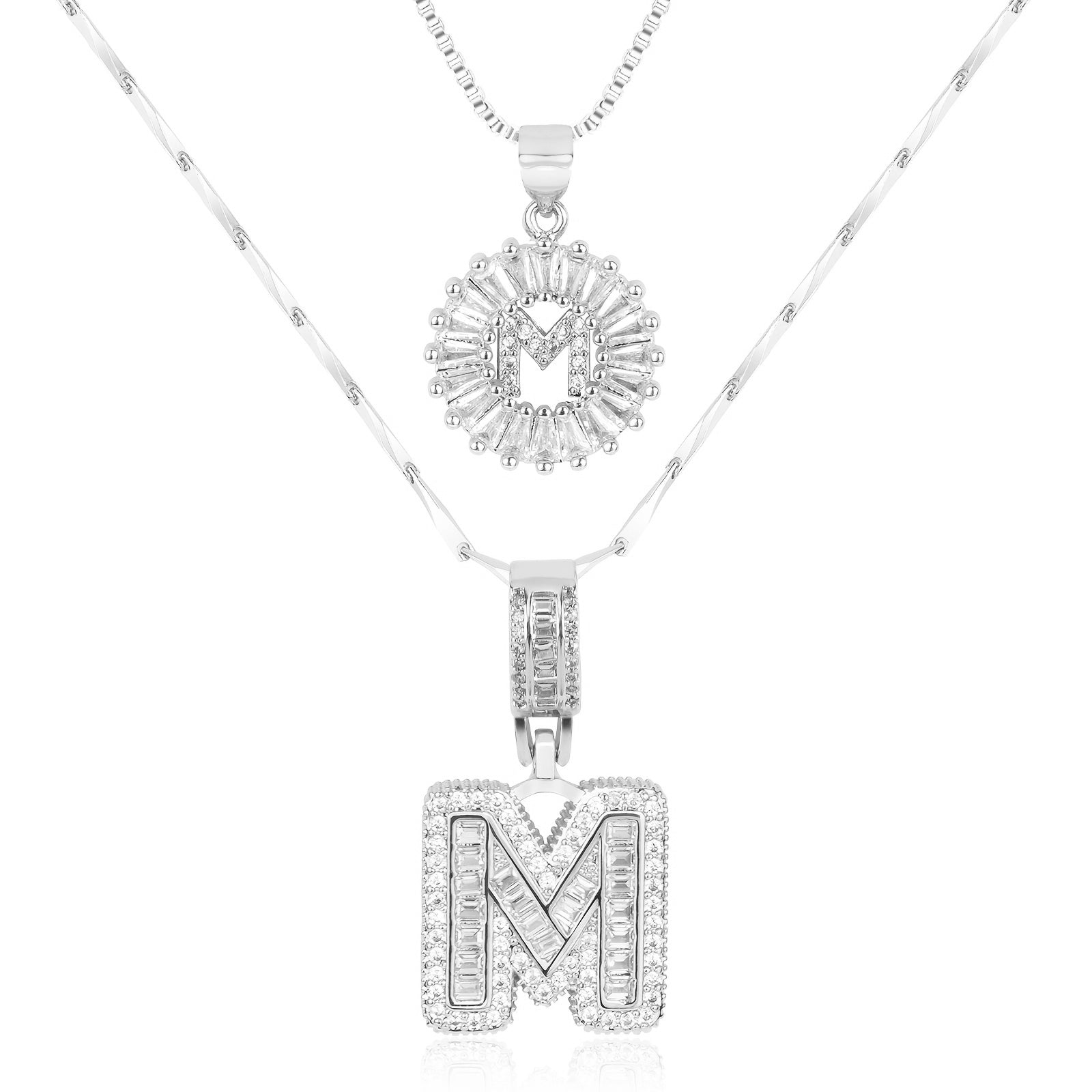 Olivia 14k Diamond Letter Initial Necklaces