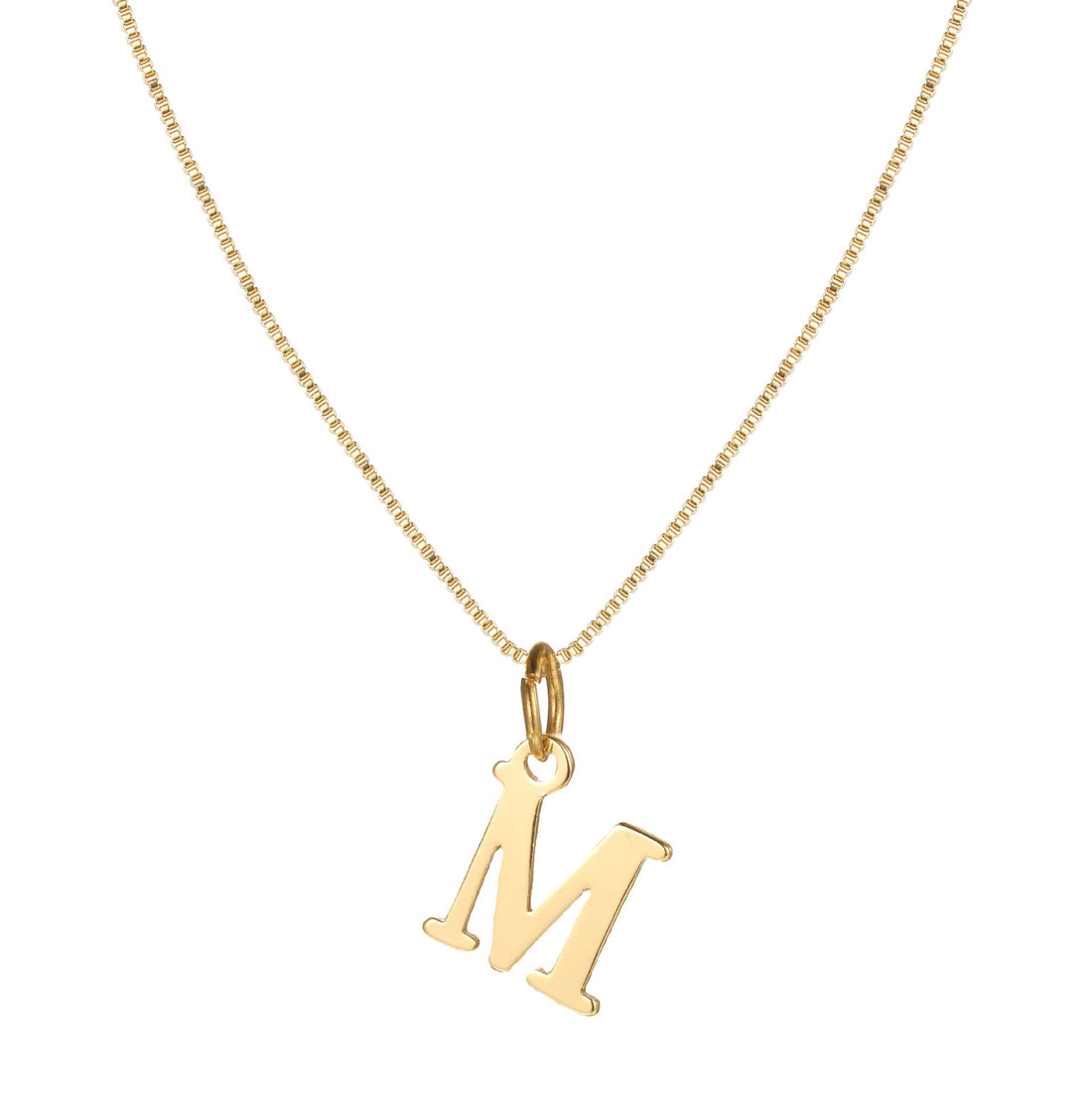 Charlene 14k Minimal Serif Initial Necklace
