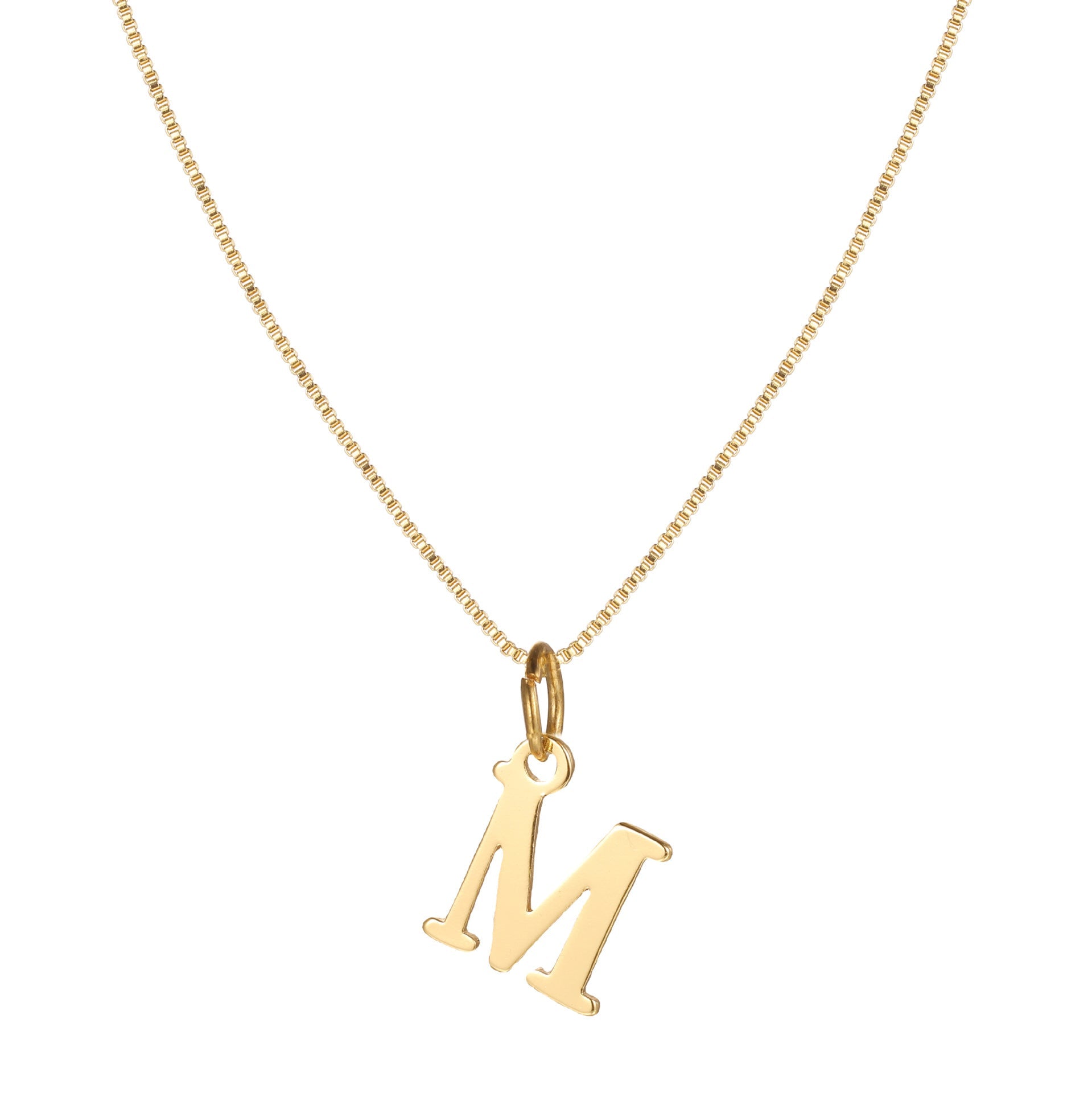 Charlene 14k Minimal Serif Initial Necklace