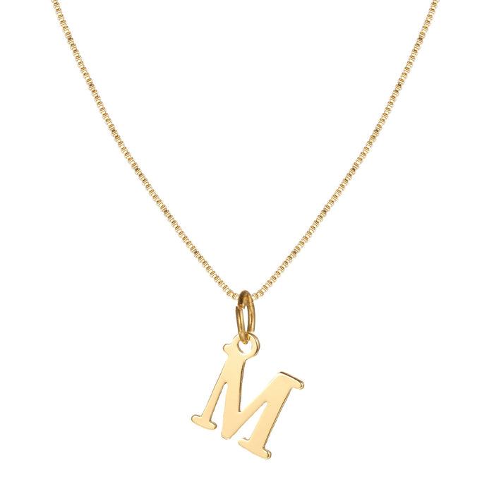 Charlene 14k Minimal Serif Initial Necklace