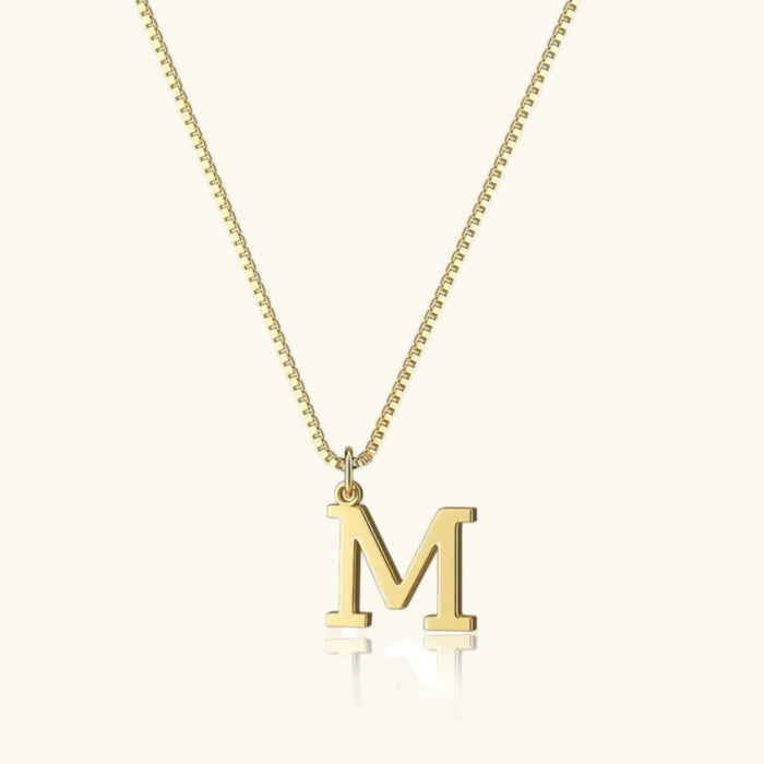 Gold Letter Initial Necklace