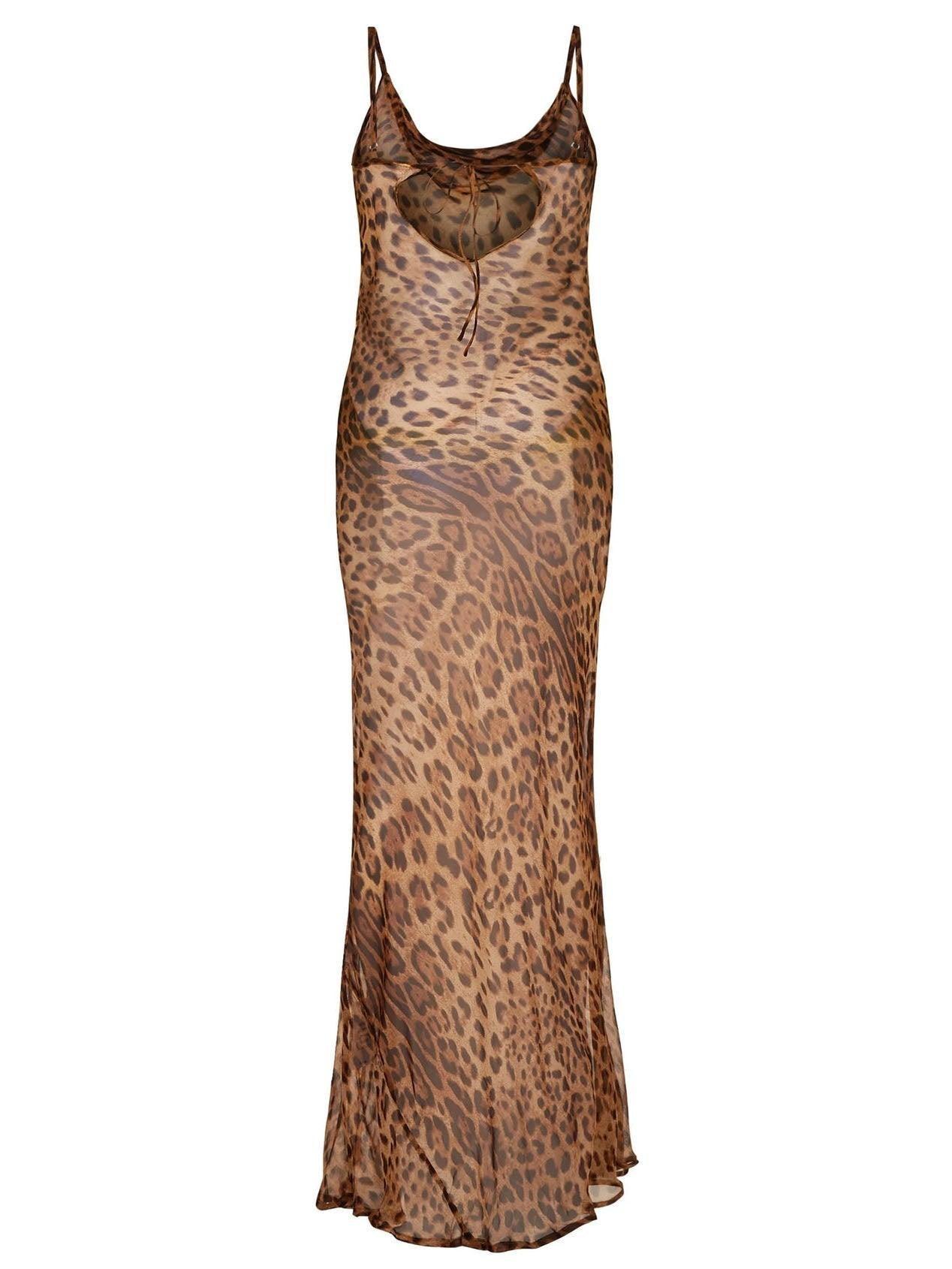Zora | Leopard Spaghetti Maxi Dress-Dresses-Urban Devyne-Urban Devyne