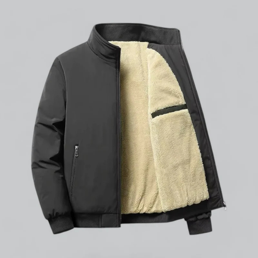 Classic Puffer Bomber Jacket for Men — Warm Stylish and Functional