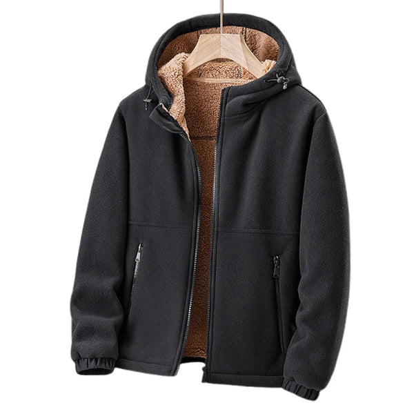 Casual Hooded Coat in Warm Fabric