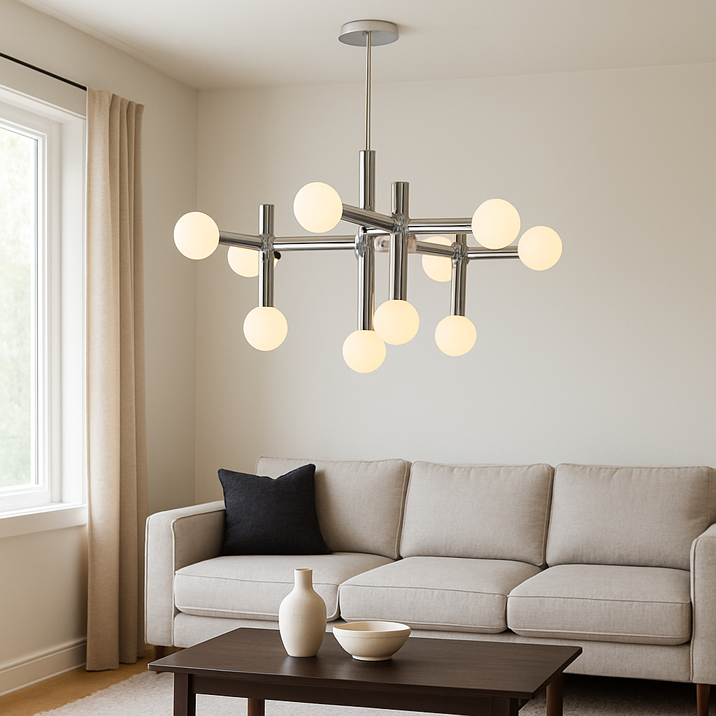 Artistic Metal Bauhaus Chandelier for Aesthetic Interiors