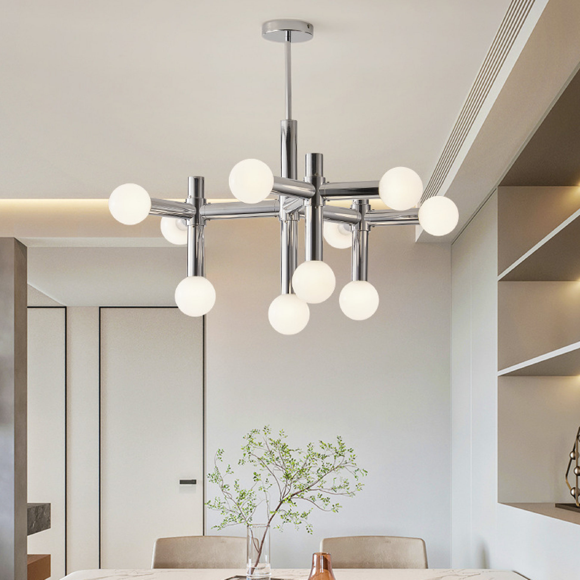 Artistic Metal Bauhaus Chandelier for Aesthetic Interiors
