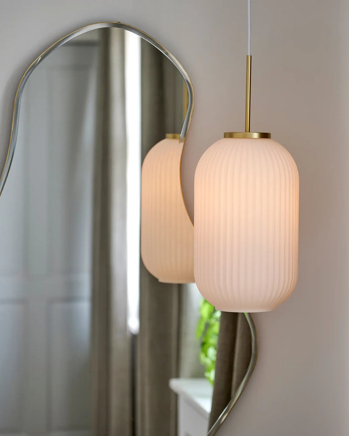 Milford Opal Glass Pendant Light