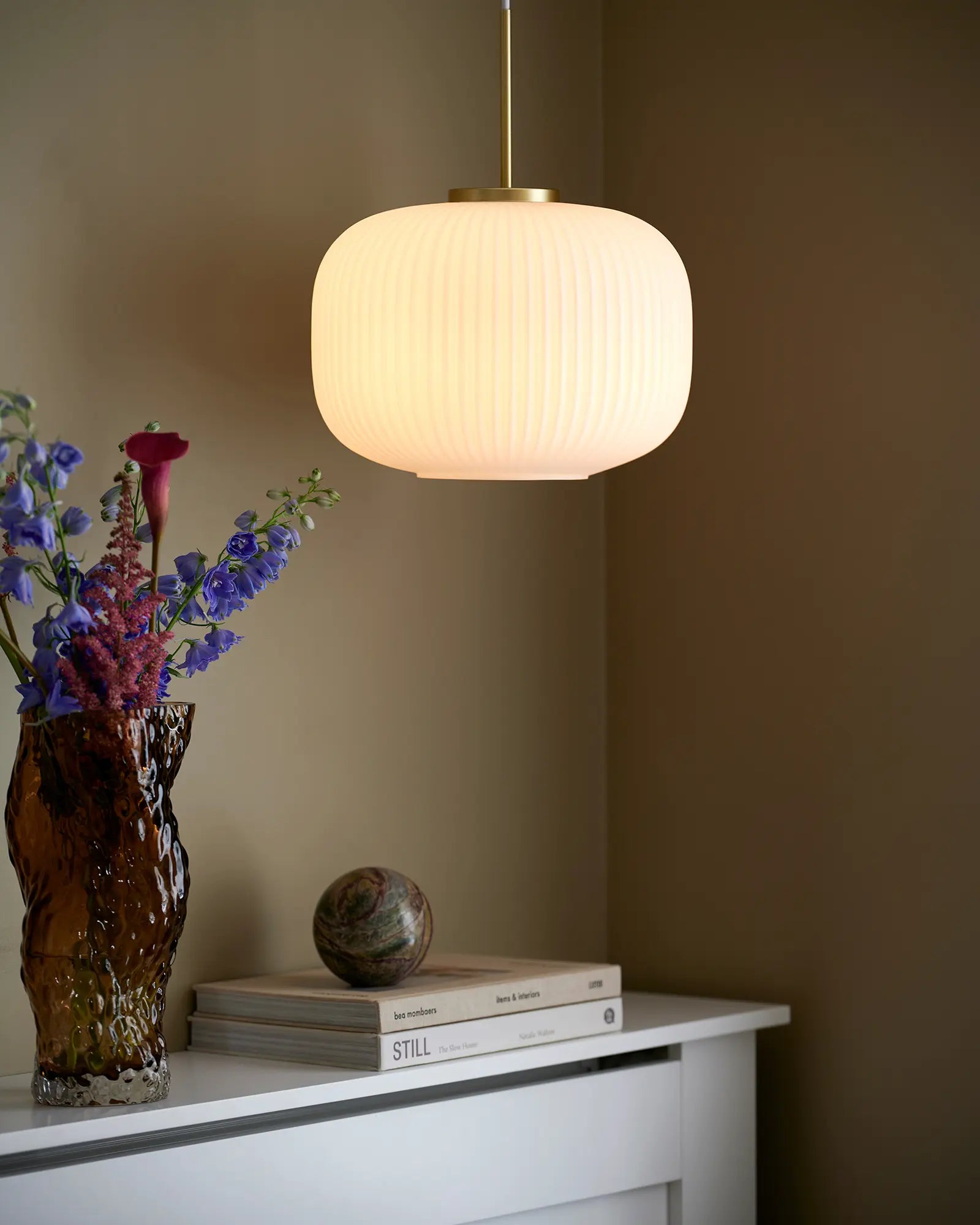 Milford Opal Glass Pendant Light