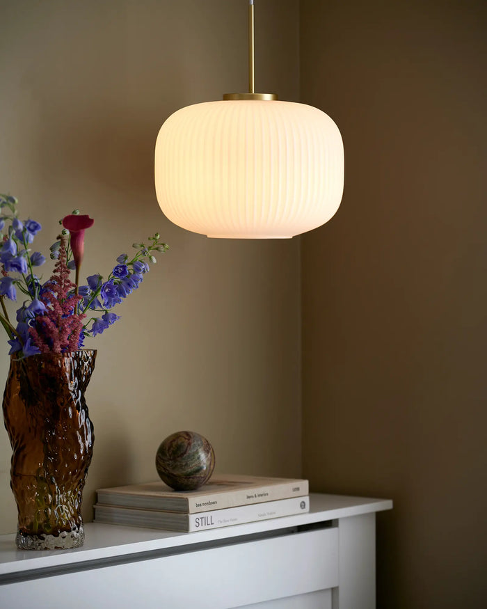 Milford Opal Glass Pendant Light