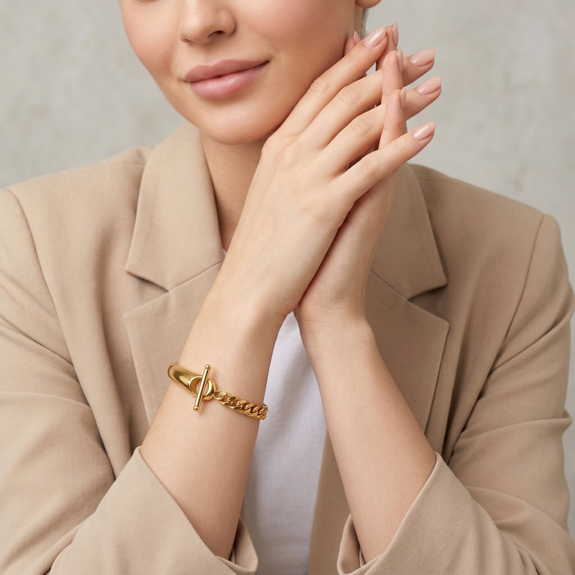 Chained Gold Bangle