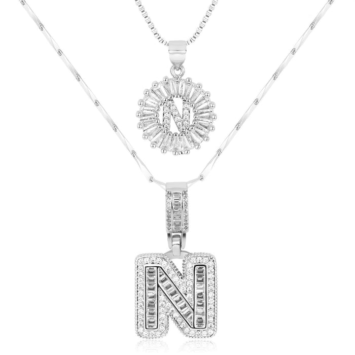 Olivia 14k Diamond Letter Initial Necklaces