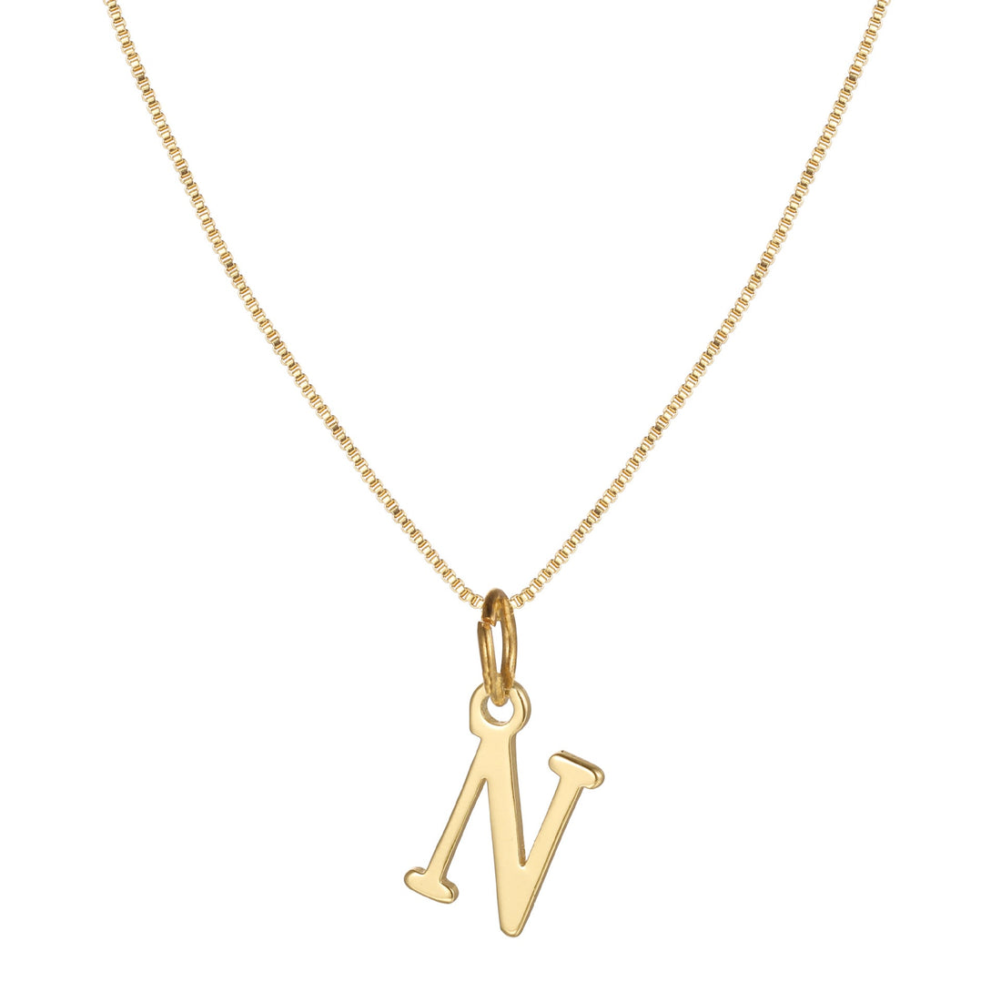 Charlene 14k Minimal Serif Initial Necklace