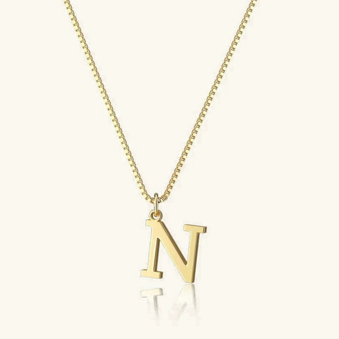 Gold Letter Initial Necklace