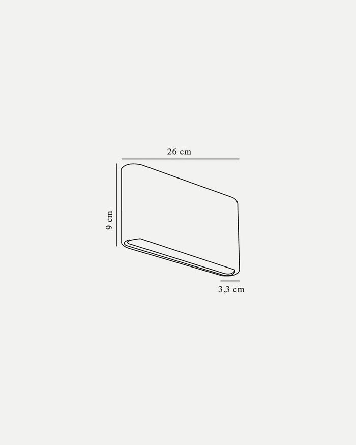 Wide Metal Outdoor Wall Light
