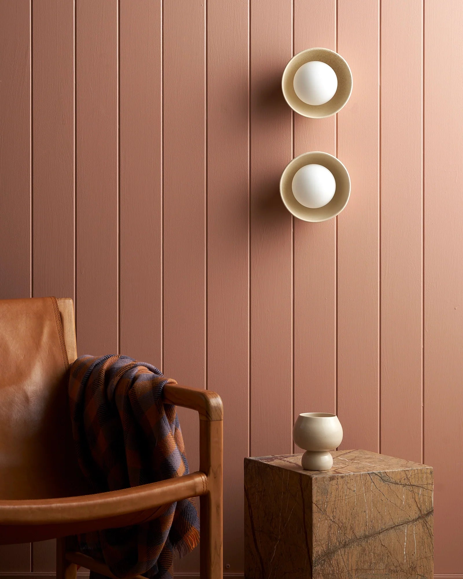 Ceramic Bowl Wall Light