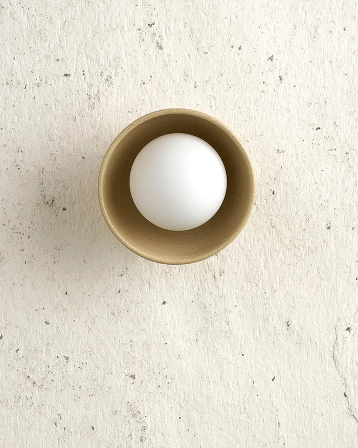Ceramic Bowl Wall Light