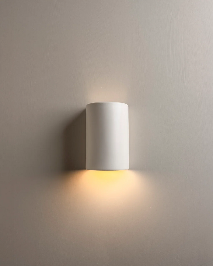 Ceramic Cylindrical Up & Down Wall Light