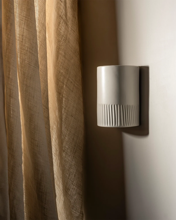 Ribbed Ceramic Wall Light