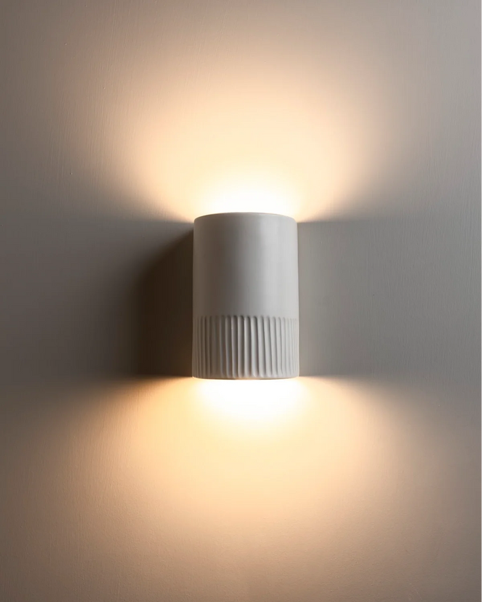 Ribbed Ceramic Wall Light