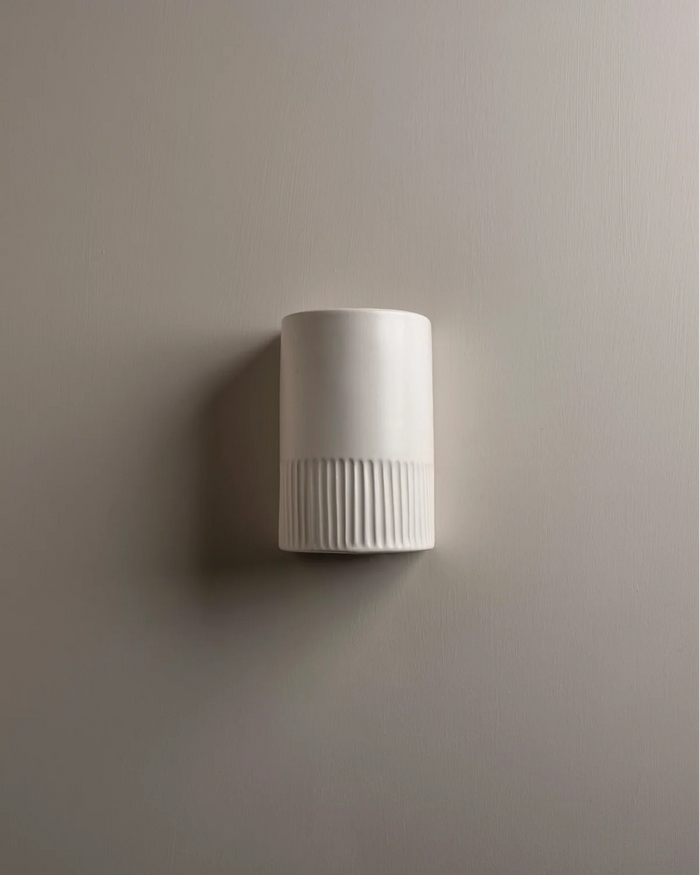 Ribbed Ceramic Wall Light