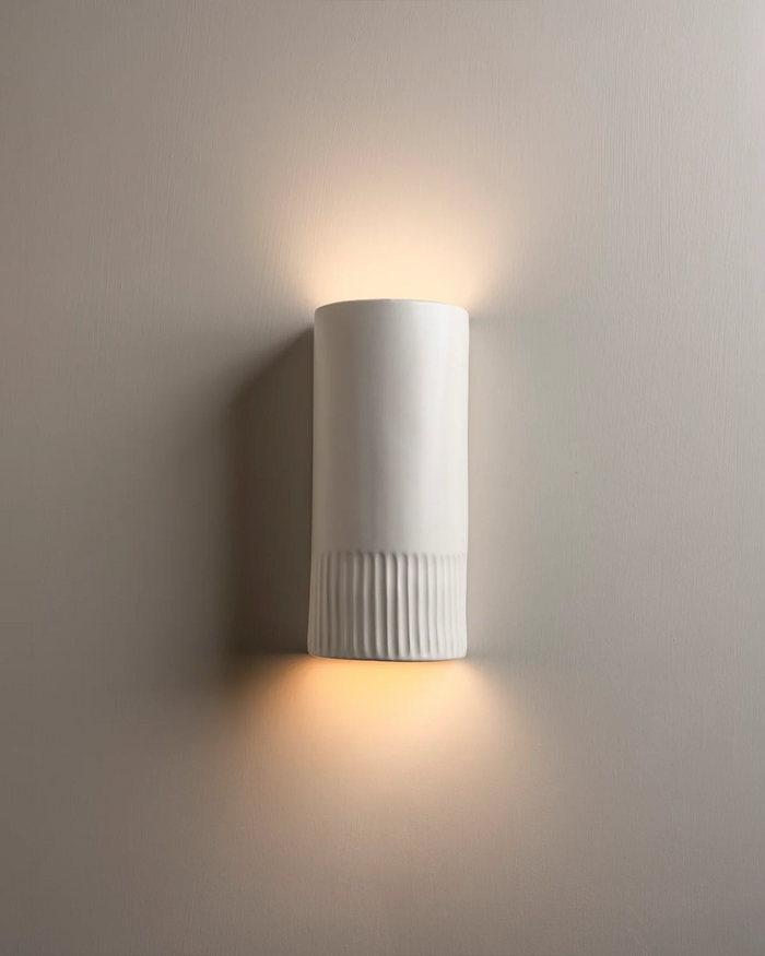 Ribbed Ceramic Wall Light