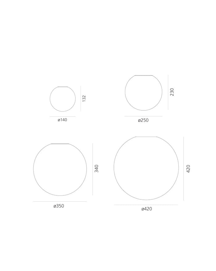 Minimal Glass Globe Wall Light
